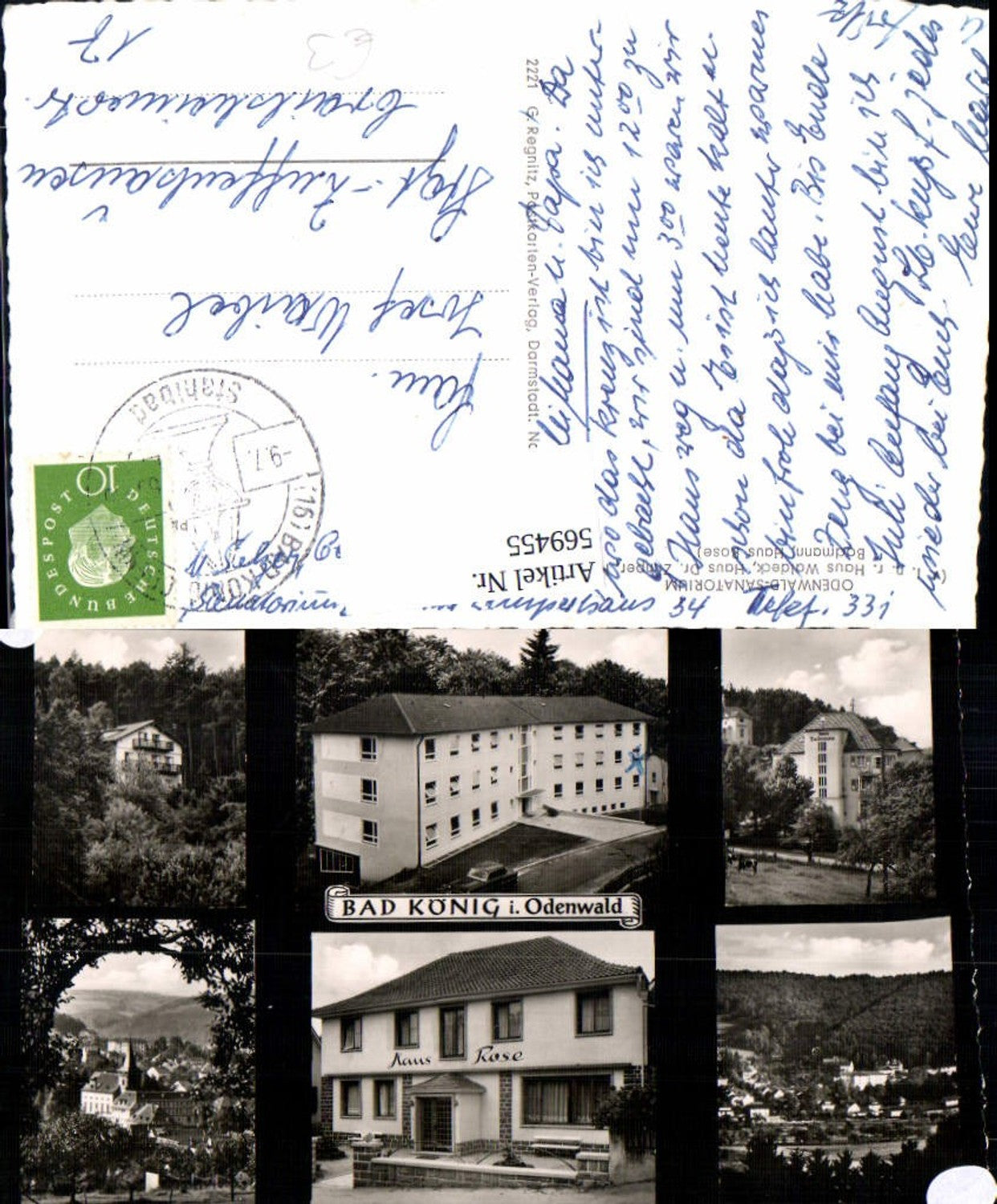 569455, Multi-image postcard Bad König i. Odenwald 