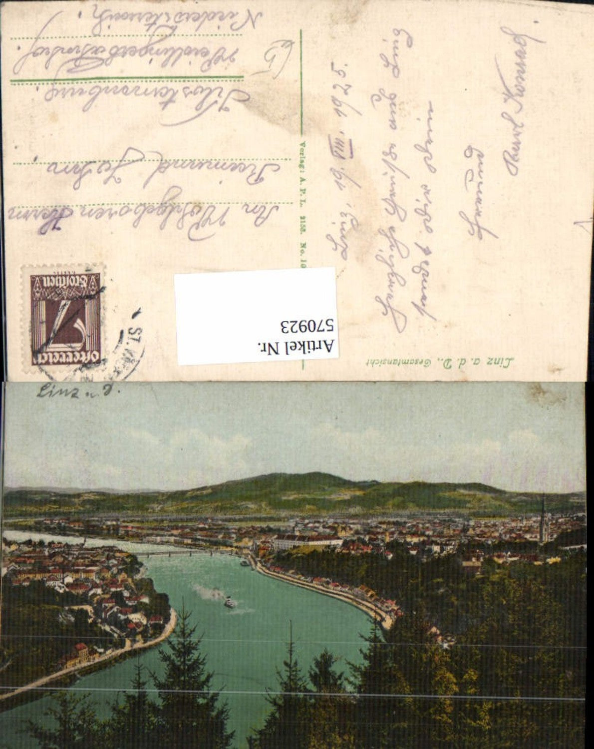 570923, Linz on the Danube, general view