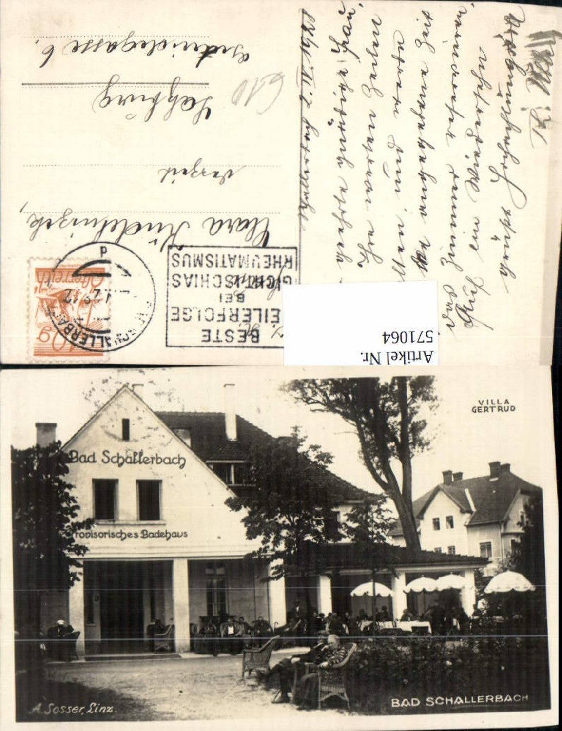 571064, Bad Schallerbach Temporary Bathhouse Villa Gertrud
