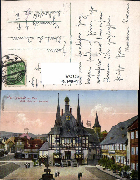 571748, Wernigerode Harz Market Square with Town Hall