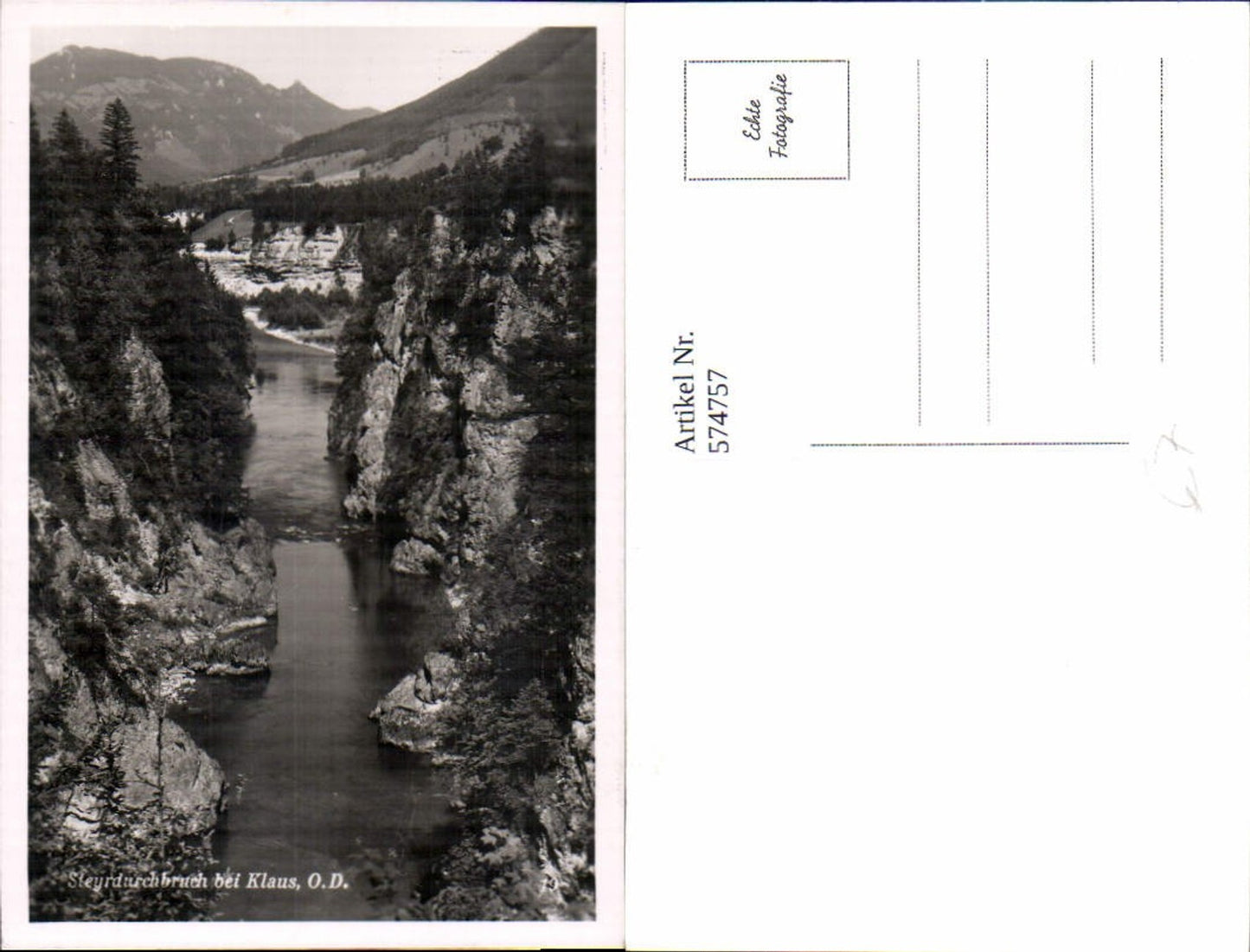 574757,Foto Ak Steyrdurchbruch b. Klaus an der Pyhrnbahn