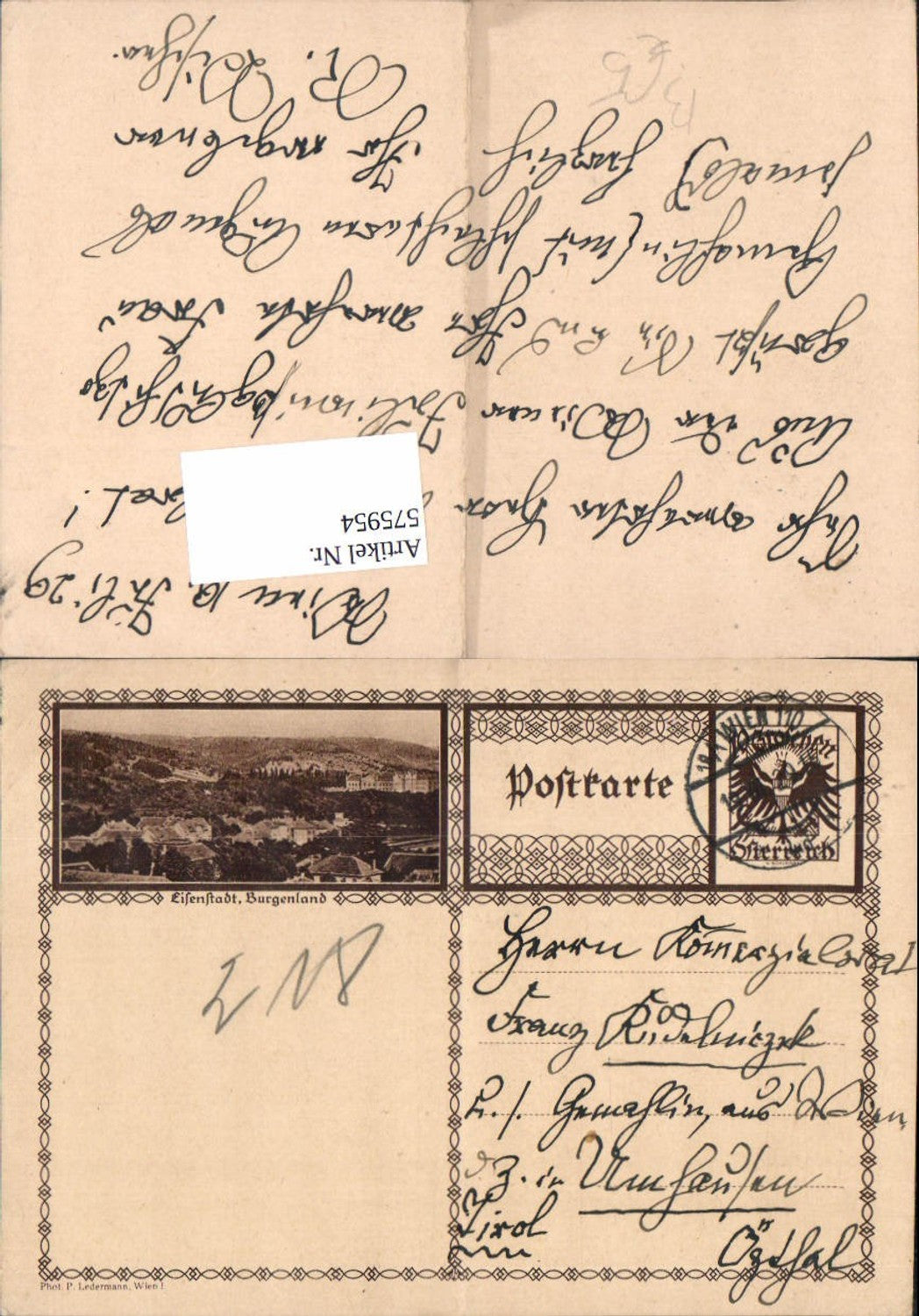 575954, Eisenstadt postcard 
