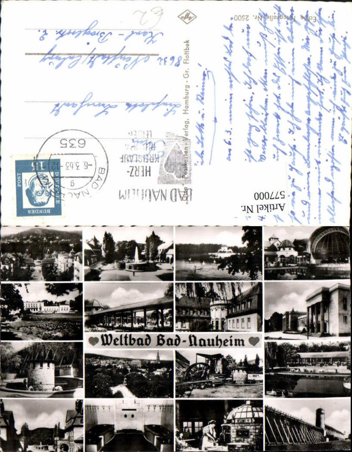 577000, Multi-image postcard Bad Nauheim Kurhaus 