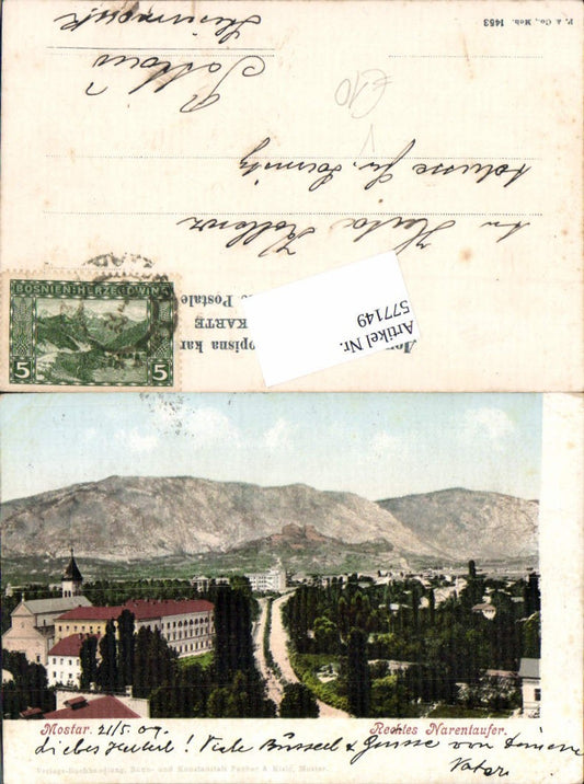 577149, Bosnia and Herzegovina, Mostar, Right Bank of the Narentaufer