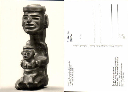 578100,Seated woman with child Guerrero Mexico Ethnology Berlin Dahlem Archaeology Excavation