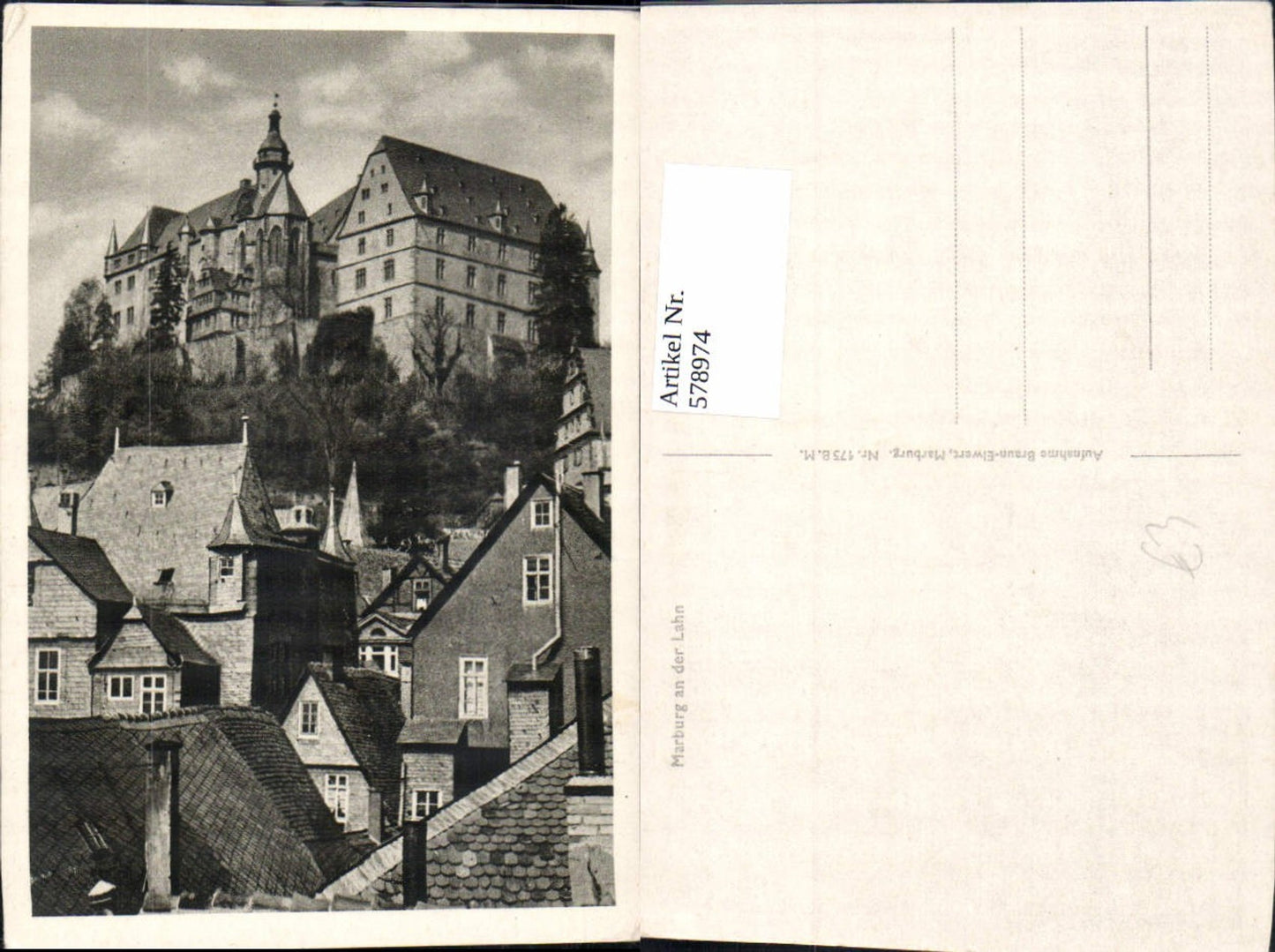 578974, Marburg Lahn View with castle 