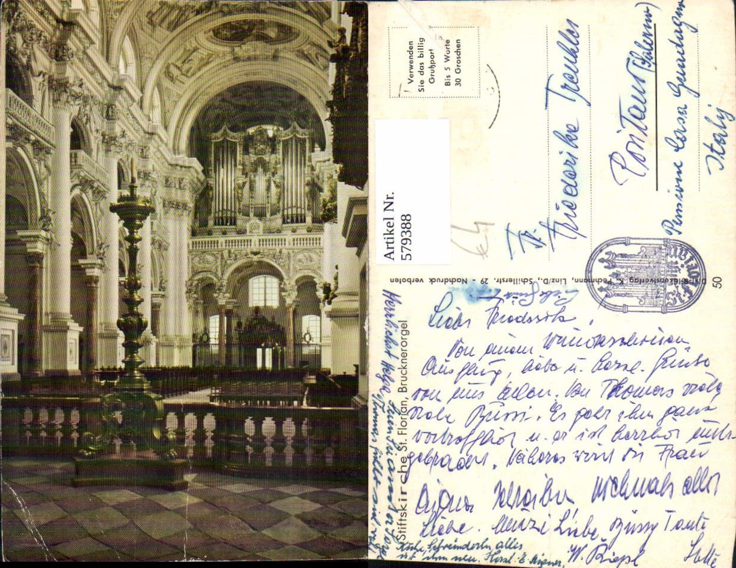 579388, St. Florian Collegiate Church Bruckner Organ