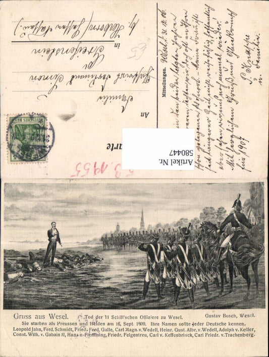 580447, Wesel Death of the 11 Schill officers in Wesel 19th century