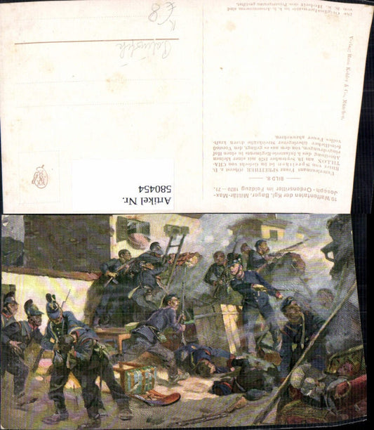 580454, Artist Ak Kampf Unterleutnant Spreither Chaltillon 1870 19th century Patriotism