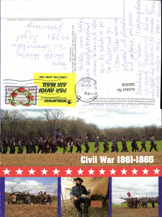 580458,Multi-image postcard Civil War USA 19th century
