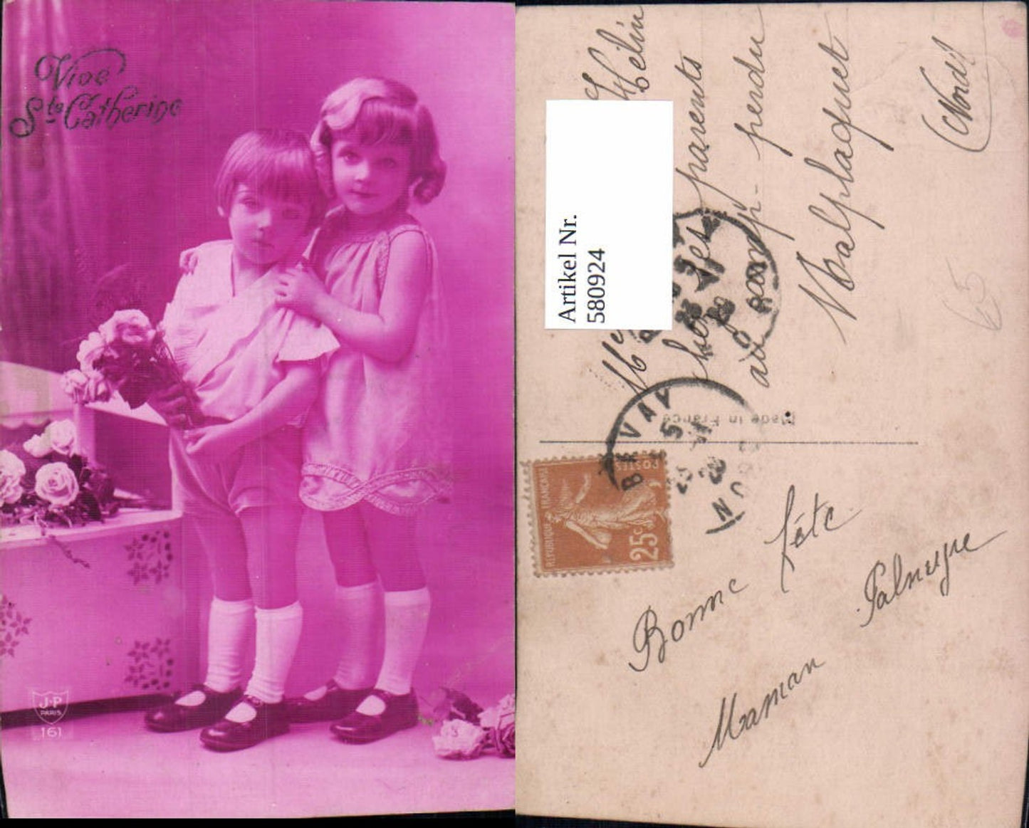 580924, Children Boy Girl Flowers Roses Vive St Catherine