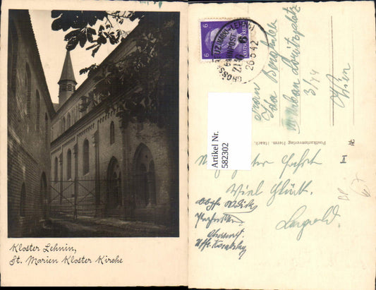 582302, Photo Ak Kloster Lehnin St Marien Kloster Church Railway Post Office Train 6 Grosskreuz Mark n. Lehnin