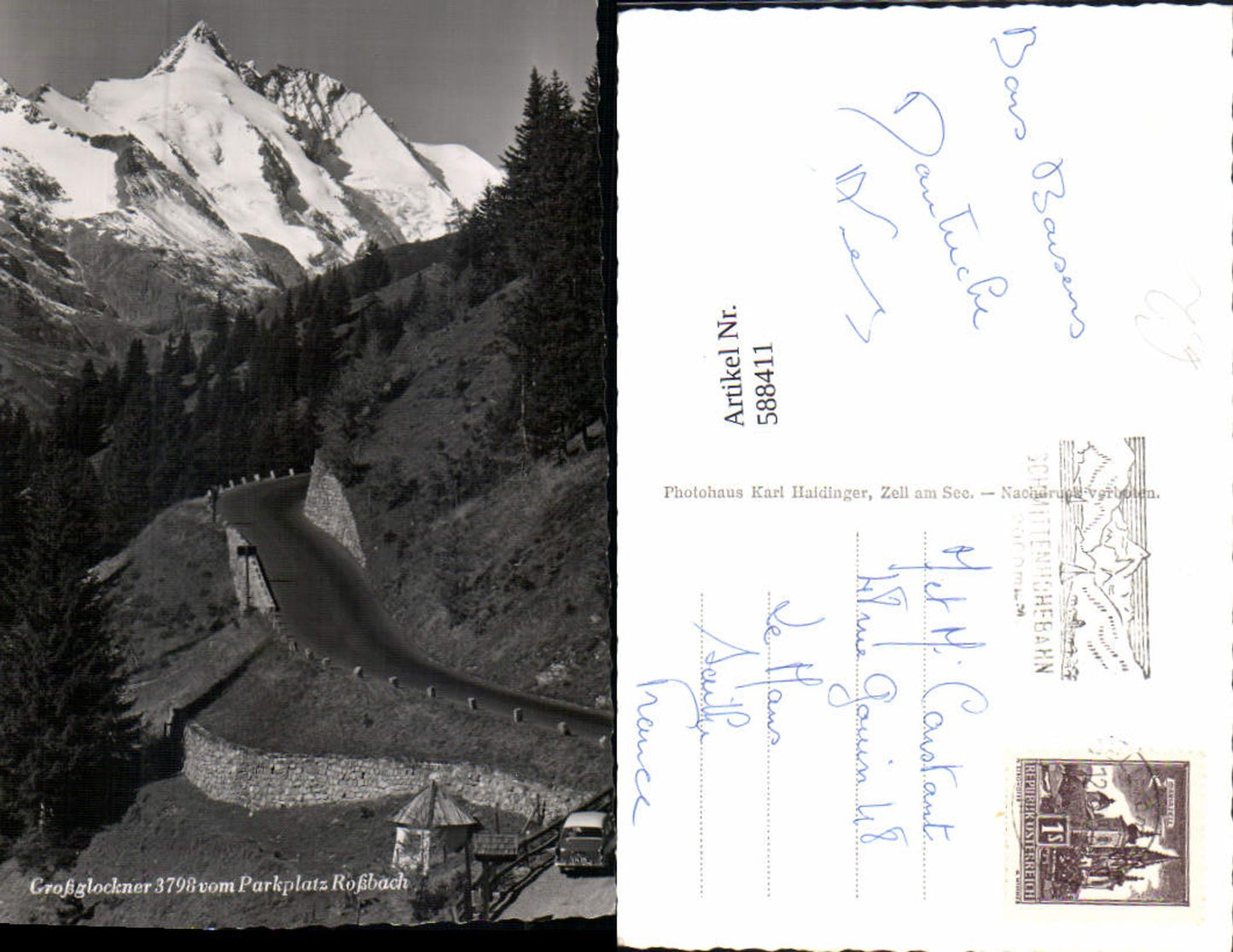 588411, Grossglockner High Alpine Road Roßbach Oldtimer license plate S 74 173