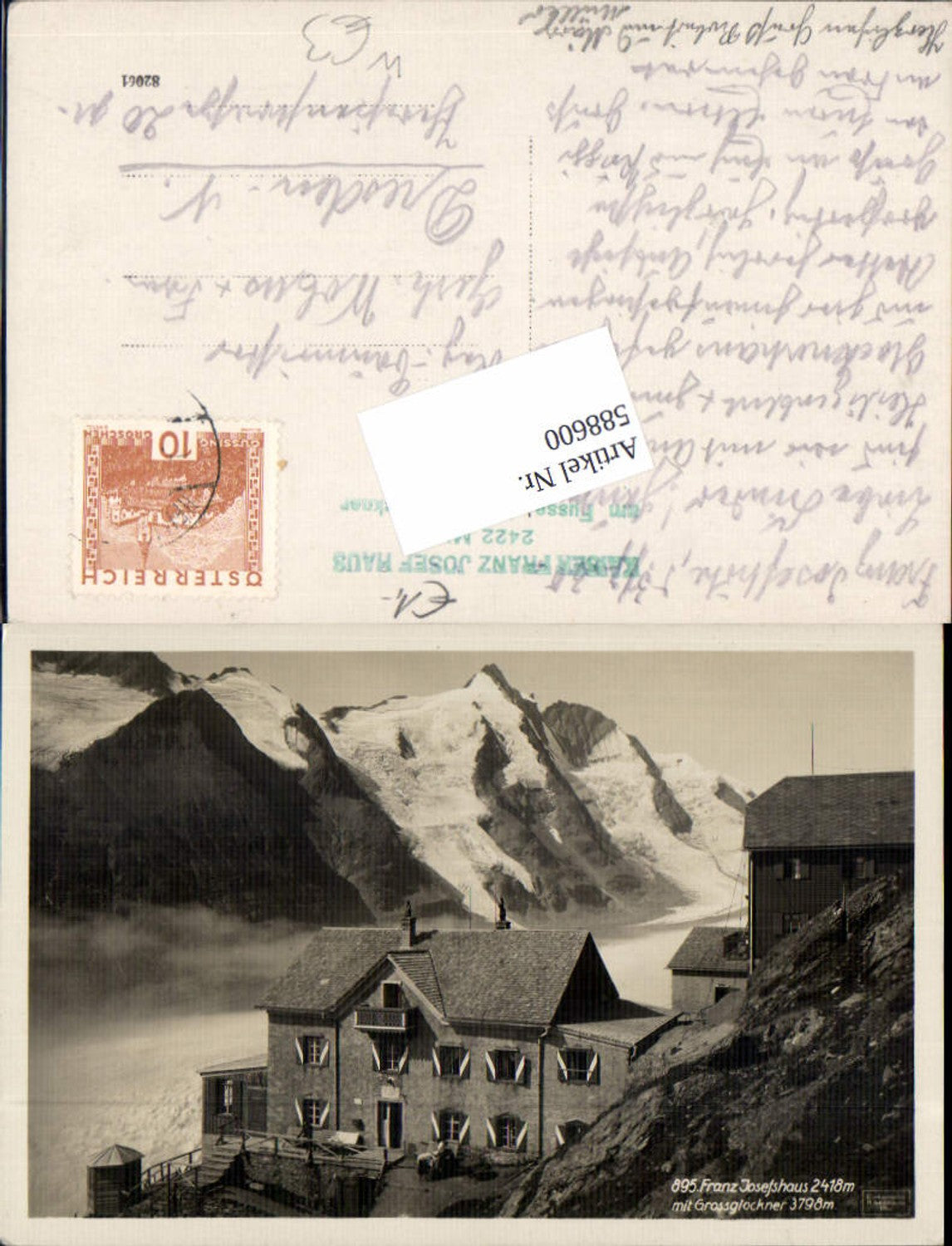 588600, Kaiser Franz Josef Haus Grossglockner Heiligenblut