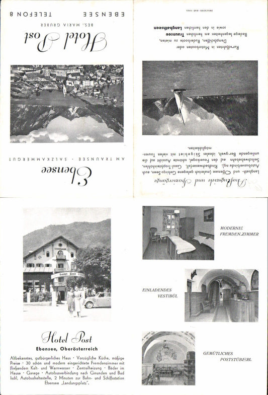594168, Advertising receipt Ebensee am Traunsee Hotel Post 