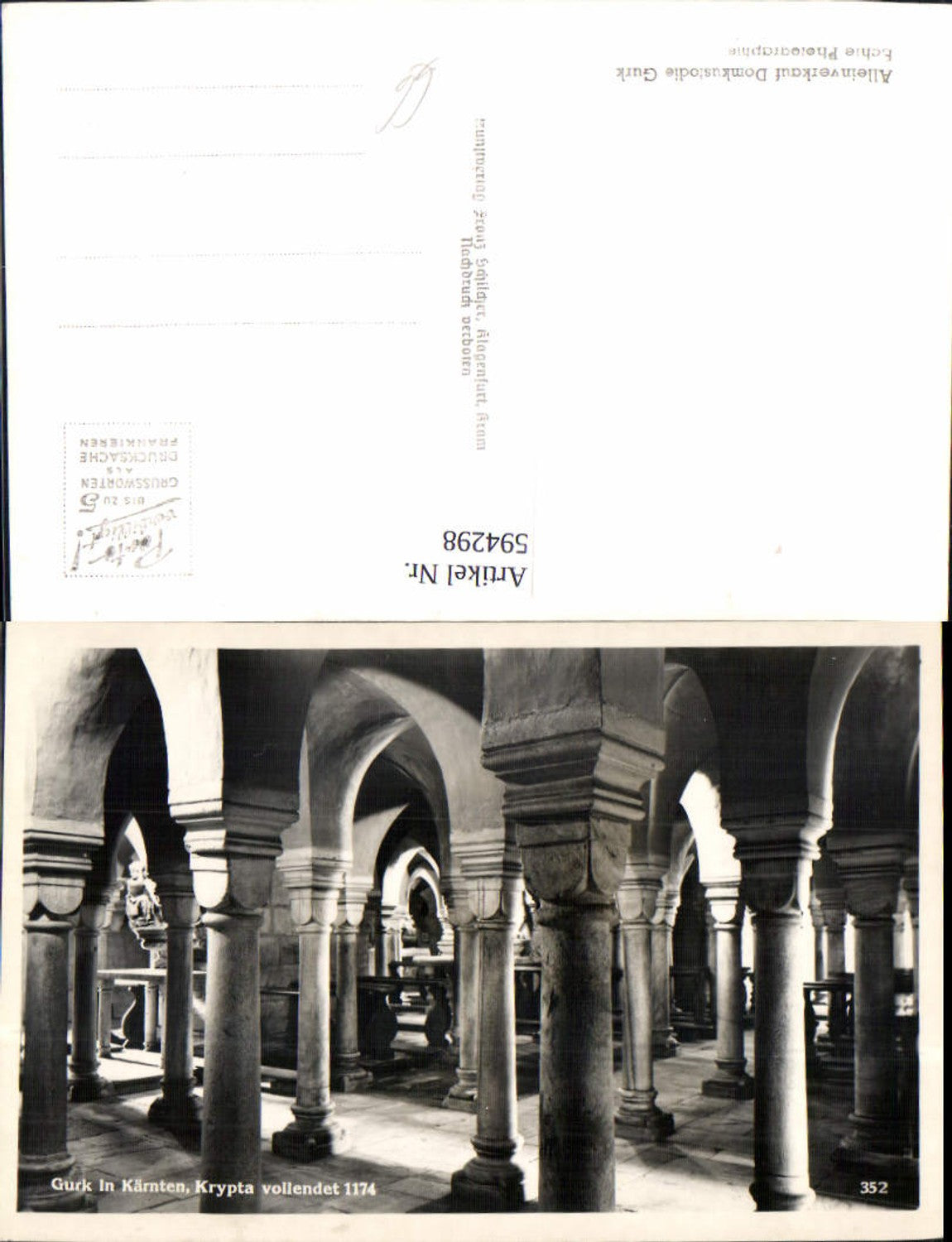 594298, Photo Ak Dom zu Gurk Krypta