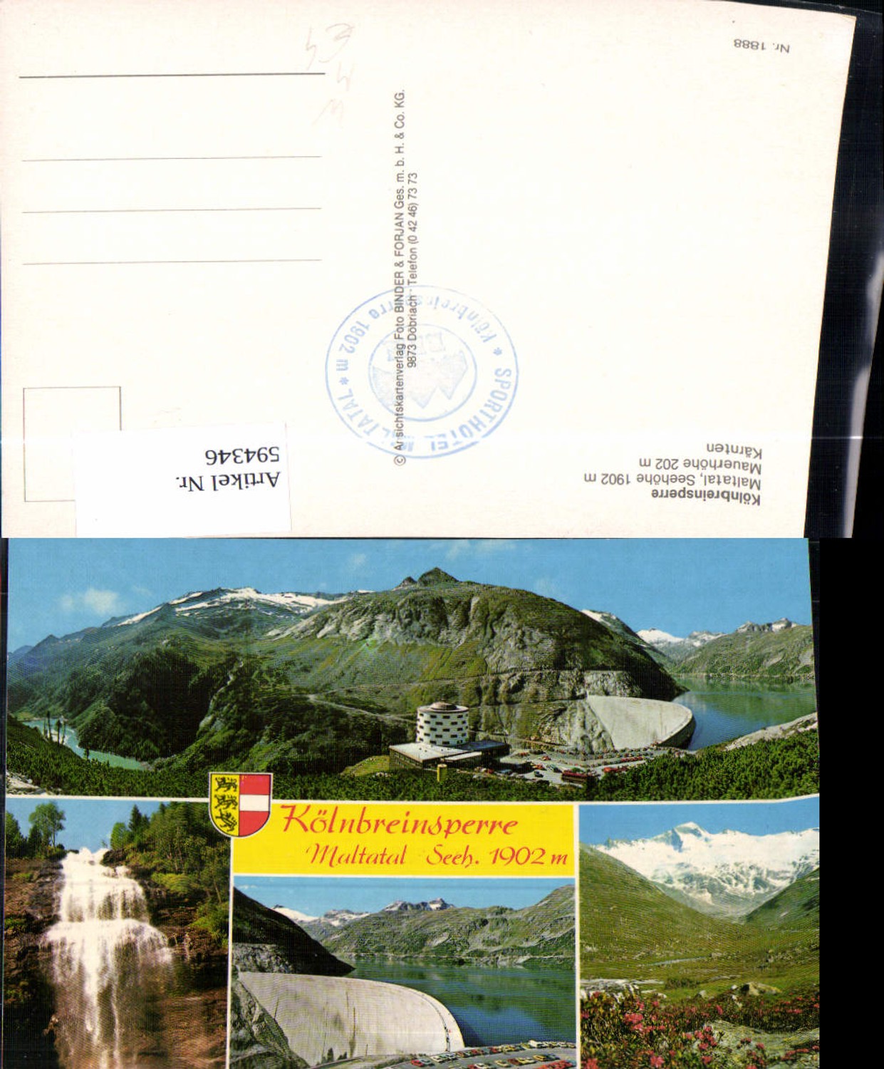 594346, Multi-image Ak Malta Maltatal Kölnbreinsperre Dam