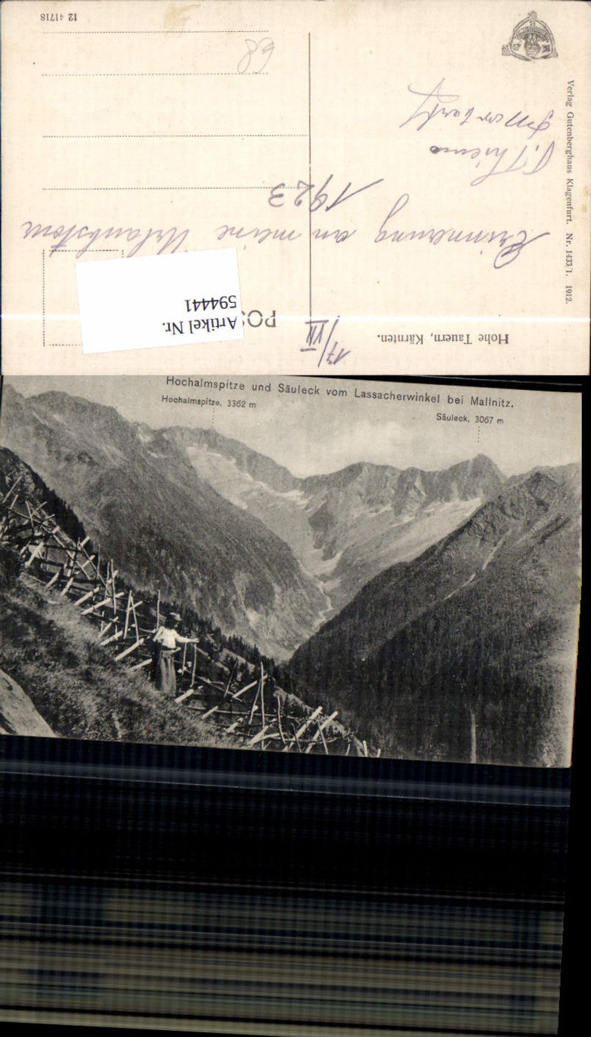 594441, Mallnitz Hochalmspitze and Pillarck v. Lassacher angle
