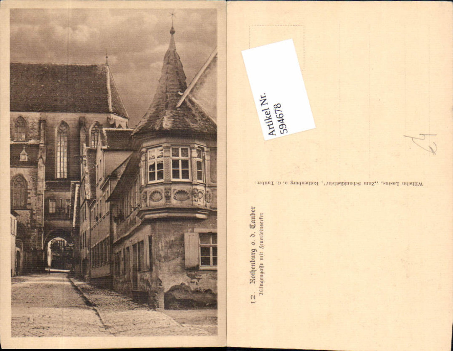 594678, Rothenburg ob der Tauber Klingengasse Erker