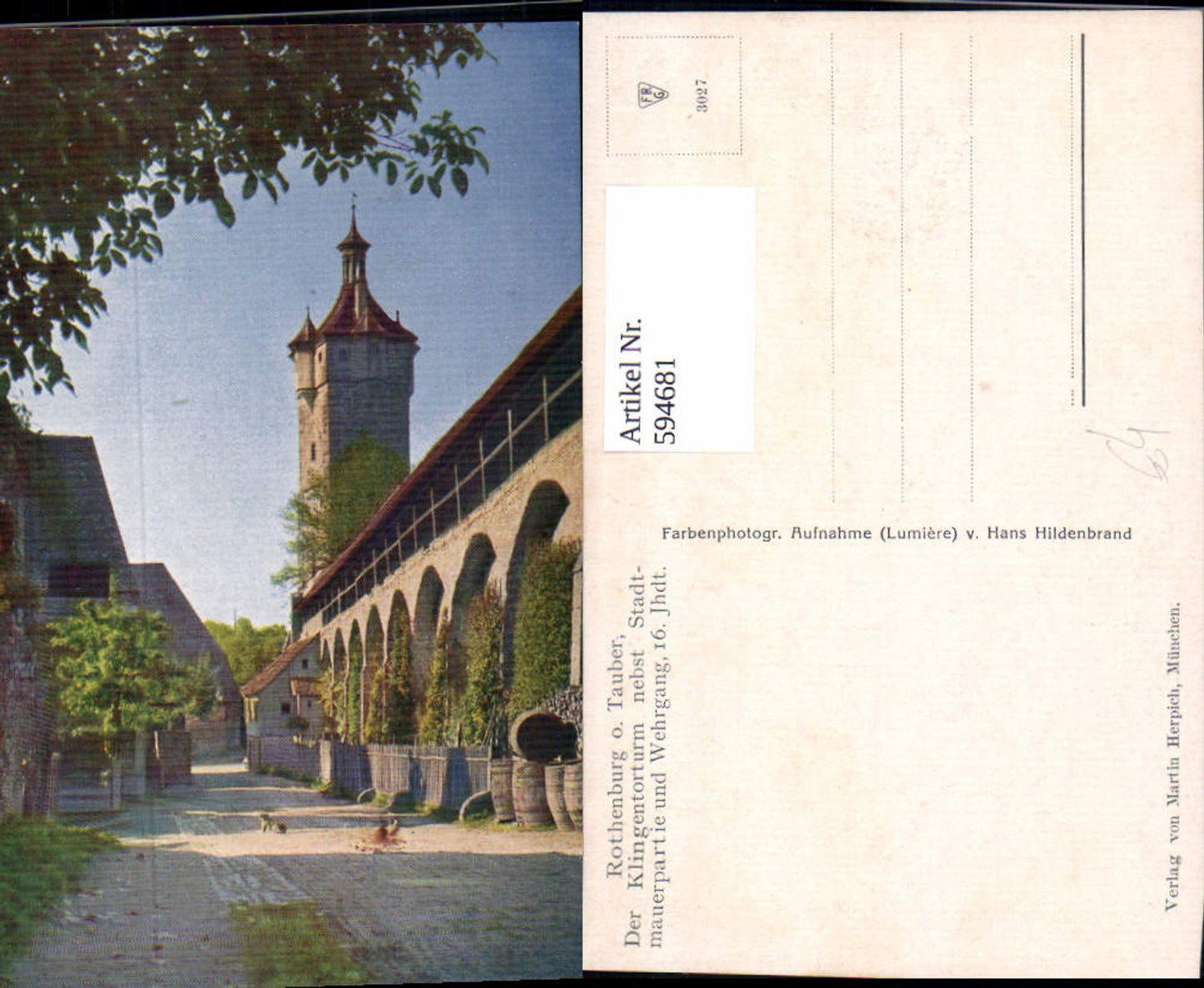 594681, Rothenburg ob der Tauber, city wall, Klingentor Tower