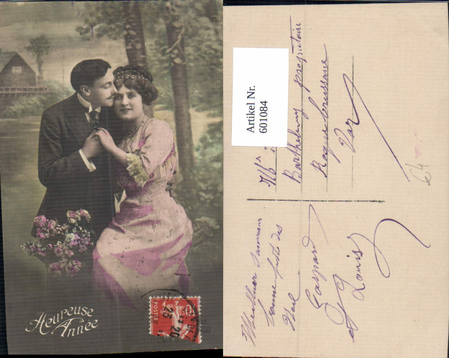601084, Couple in love, holding hands, flowers, happy Annee