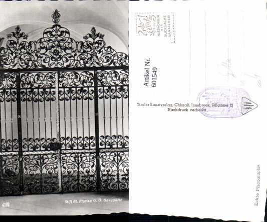 601549,Foto Ak Stift St Florian Ganggitter Gitter
