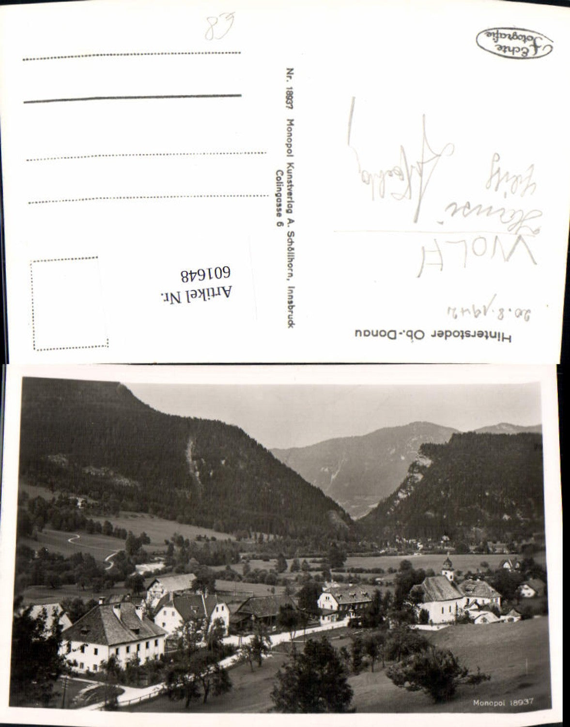 601648, Photo Ak Hinterstoder view