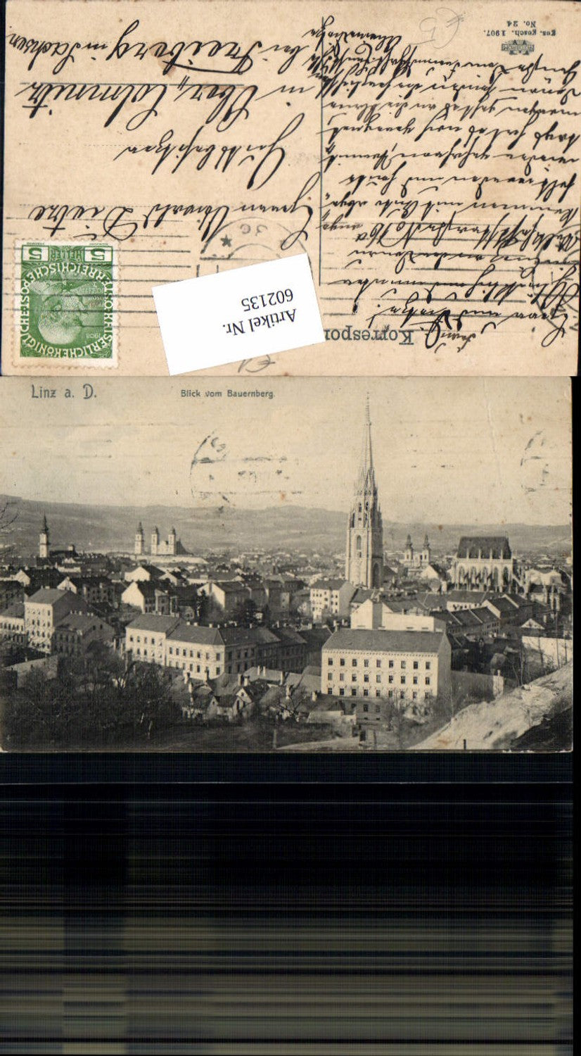 602135, Linz an der Donau Bauernberg view 1907