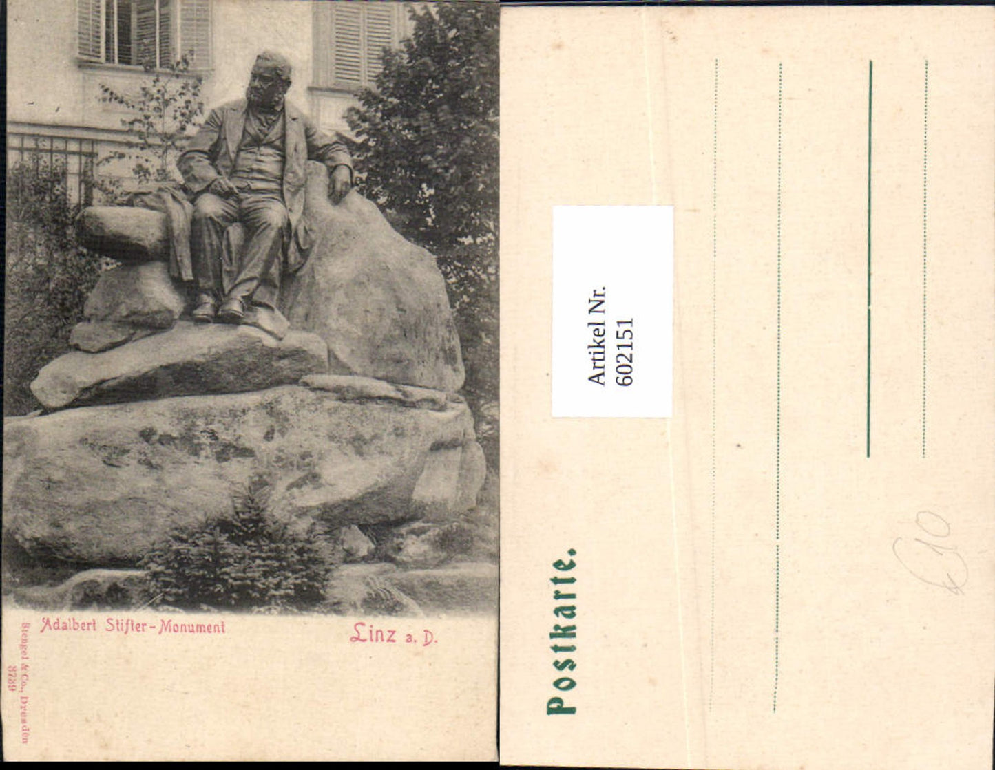 602151, Linz on the Danube Adalbert Stifter Monument