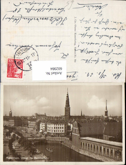 602984,Kobenhavn Copenhagen Udsigt fra Borstaarnet Denmark
