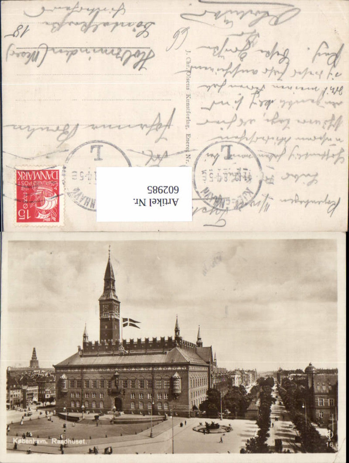 602985,Kobenhavn Copenhagen Raadhuset Town Hall Denmark