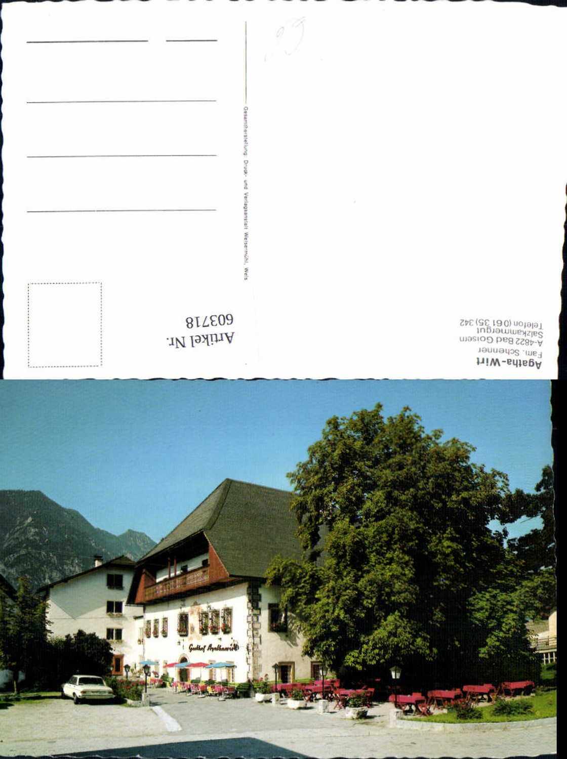 603718, Bad Goisern Agatha-Wirt