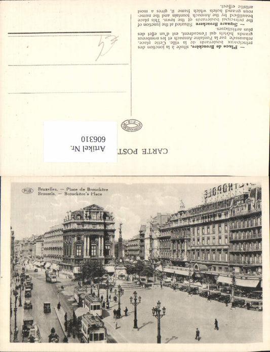606310, Brussels Place de Brouckere Tram