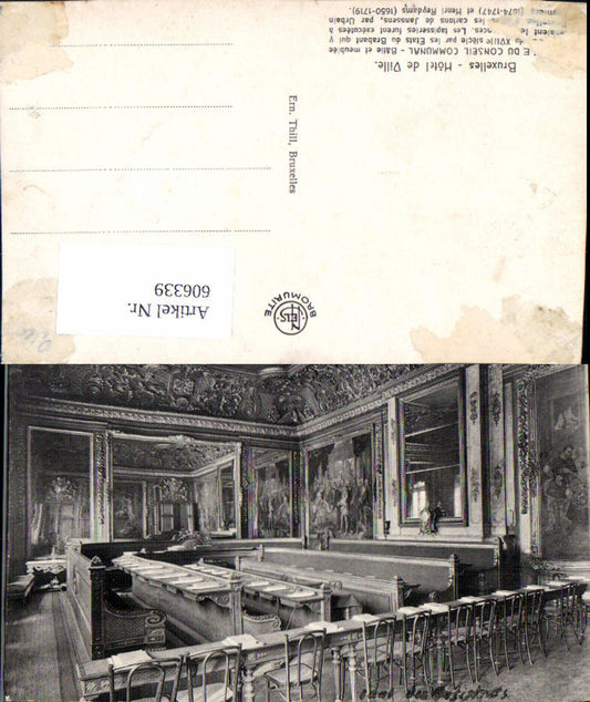 606339,Brussels Bruxelles Hotel de Ville interior