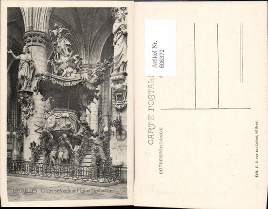606372,Brüssel Bruxelles Chaire de Verite de l Eglise Ste Gudule Kirche Innenansicht