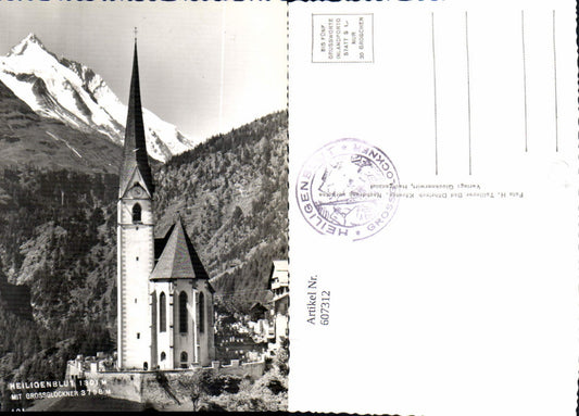 607312, Photo Ak Heiligenblut a. Großglockner View of the church
