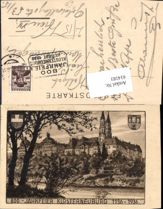 614183, Artist AK Klosterneuburg 800th Anniversary