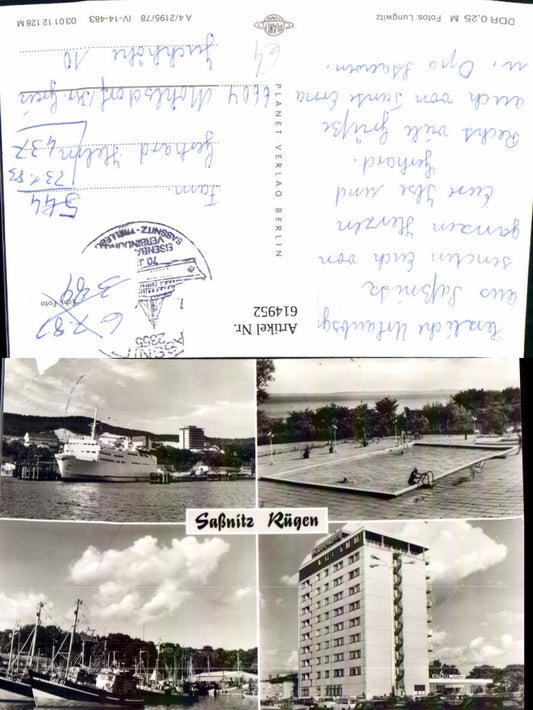 614952,Mehrbild Ak Sassnitz Rügen Schiff Dampfer Schwimmbad Hafen Rügen-Hotel