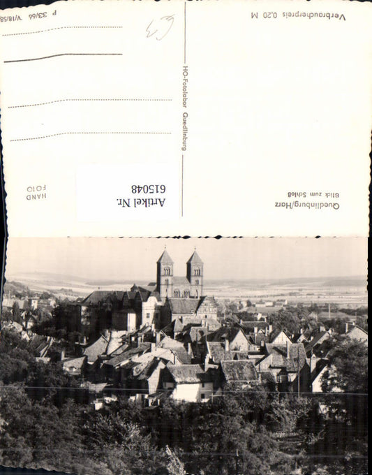 615048, Photo Ak Quedlinburg Harz View of the Castle