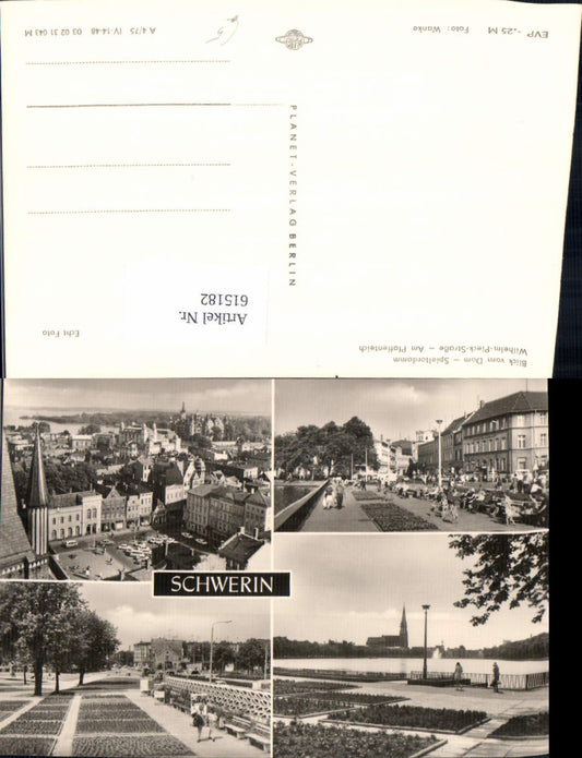 615182,Mehrbild Ak Schwerin Blick v. Dom Spieltordamm Pfaffenteich