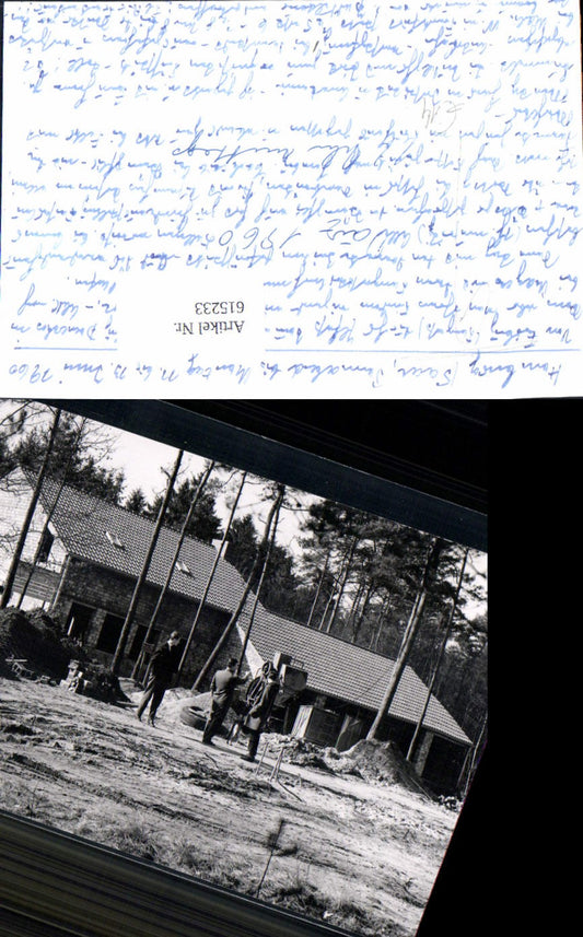 615233, great photo postcard Homburg an der Saar construction site house building