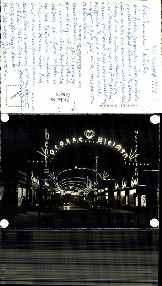 616545,Hamburg Große Bleichen b. Nacht