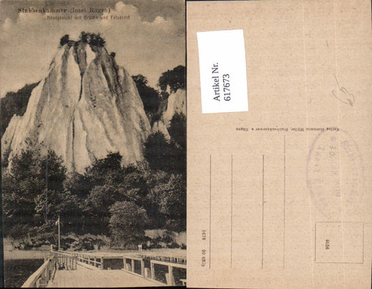 617673,Stubbenakmmer Insel Rügen Königsstuhl m. Brücke u. Felsenriff