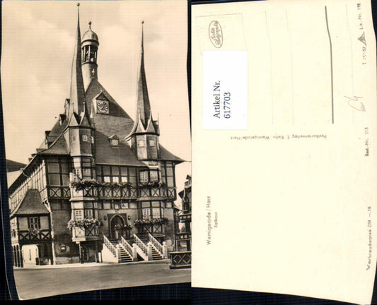 617703, Photo Ak Wernigerode Harz Town Hall