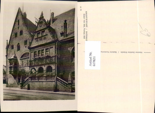 617821, Photo Ak Halberstadt Town Hall Bay Window