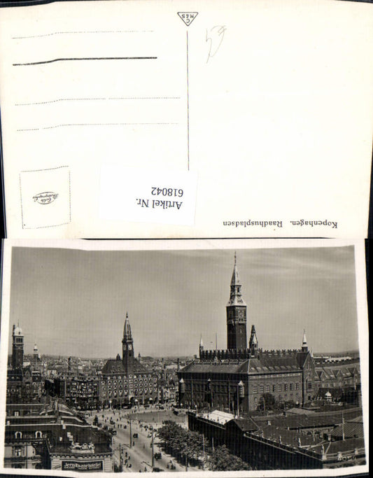 618042,Photo Ak Copenhagen Kobenhavn Raadhuspladsen Denmark