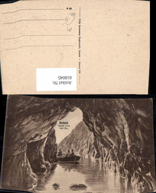 618045,Bornholm Vaade Ovn ved Ro Boat Cave Grotte Denmark