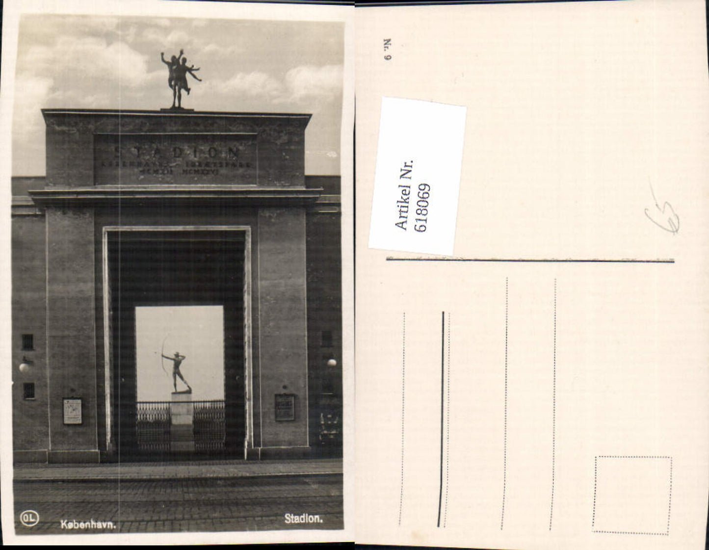 618069,Copenhagen Kobenhavn Stadium Statue Archer Sport Denmark