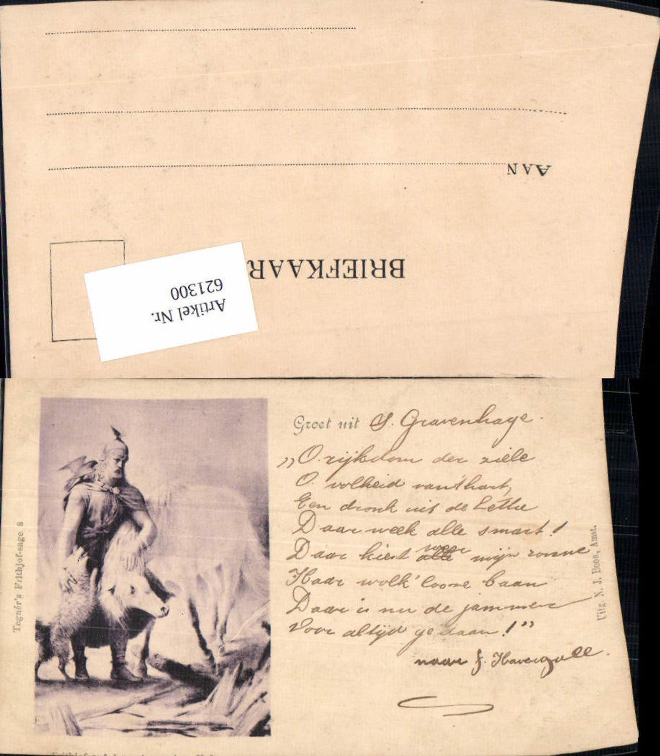 621300,Künstler AK Wikinger Pferd Tegner`s Frithjof Sage