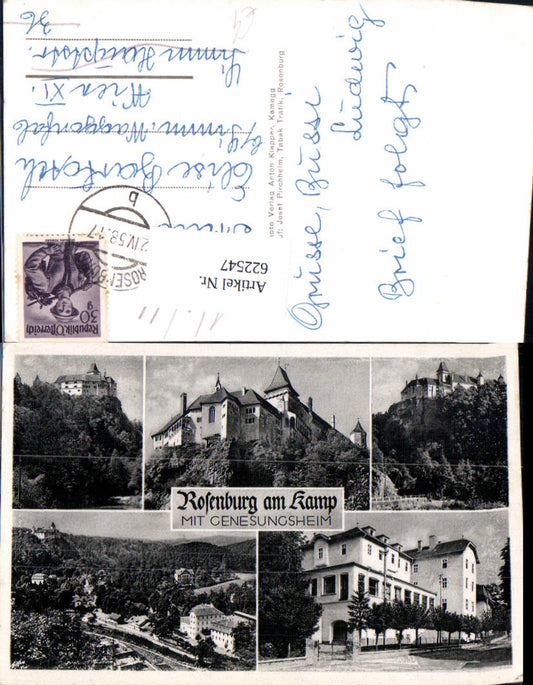 622547, multi-image postcard Rosenburg Rosenburg-Mold Kamp m. recovery home